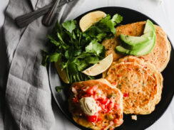 Savory Vegan + GF Chickpea Pancakes Recipe