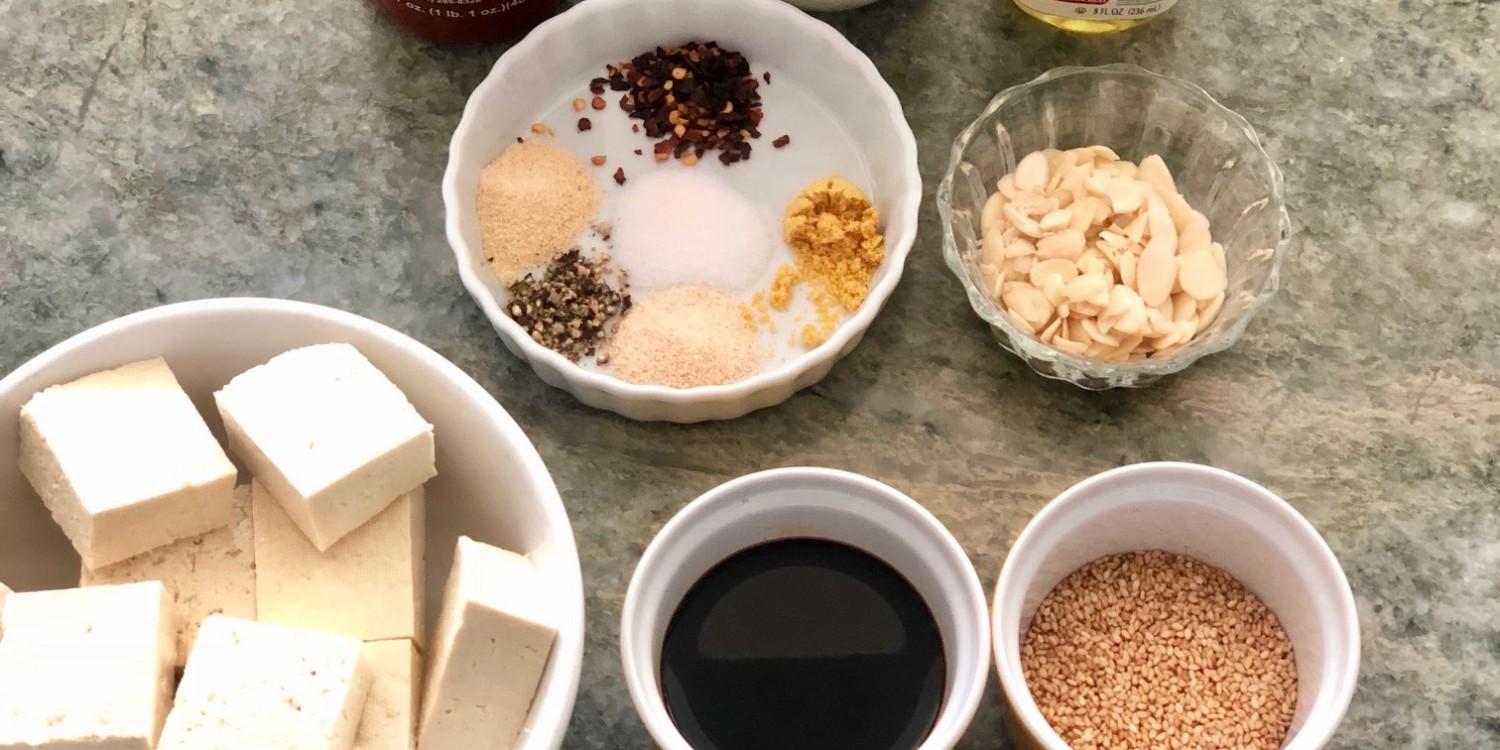 Tofu with Almonds Veggiecurean