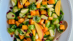 VEGAN BRUSSELS SPROUT SALAD WITH ROASTED SQUASH RECIPE