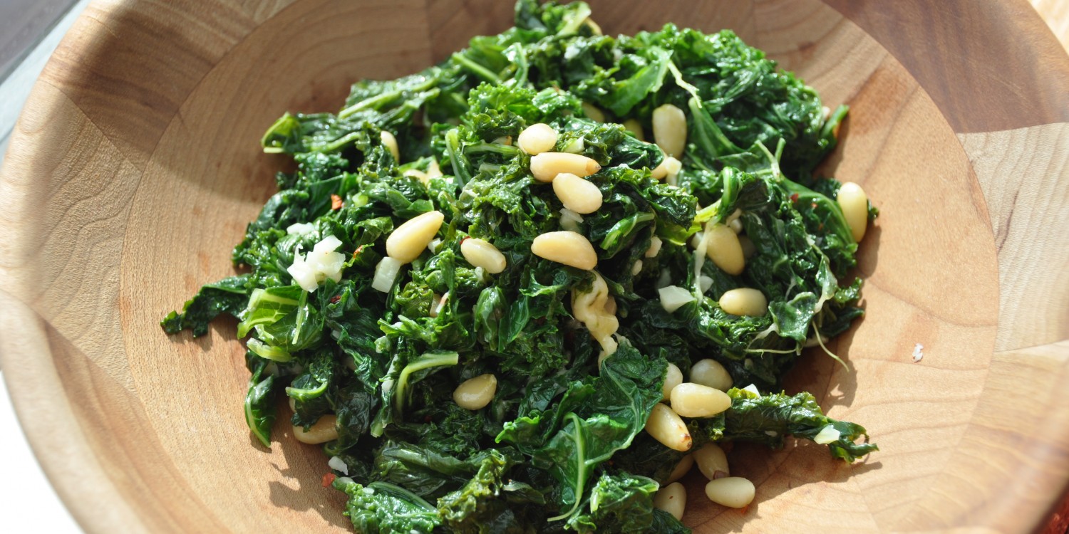 Kale & Pine Nut Stir Fry Veggiecurean