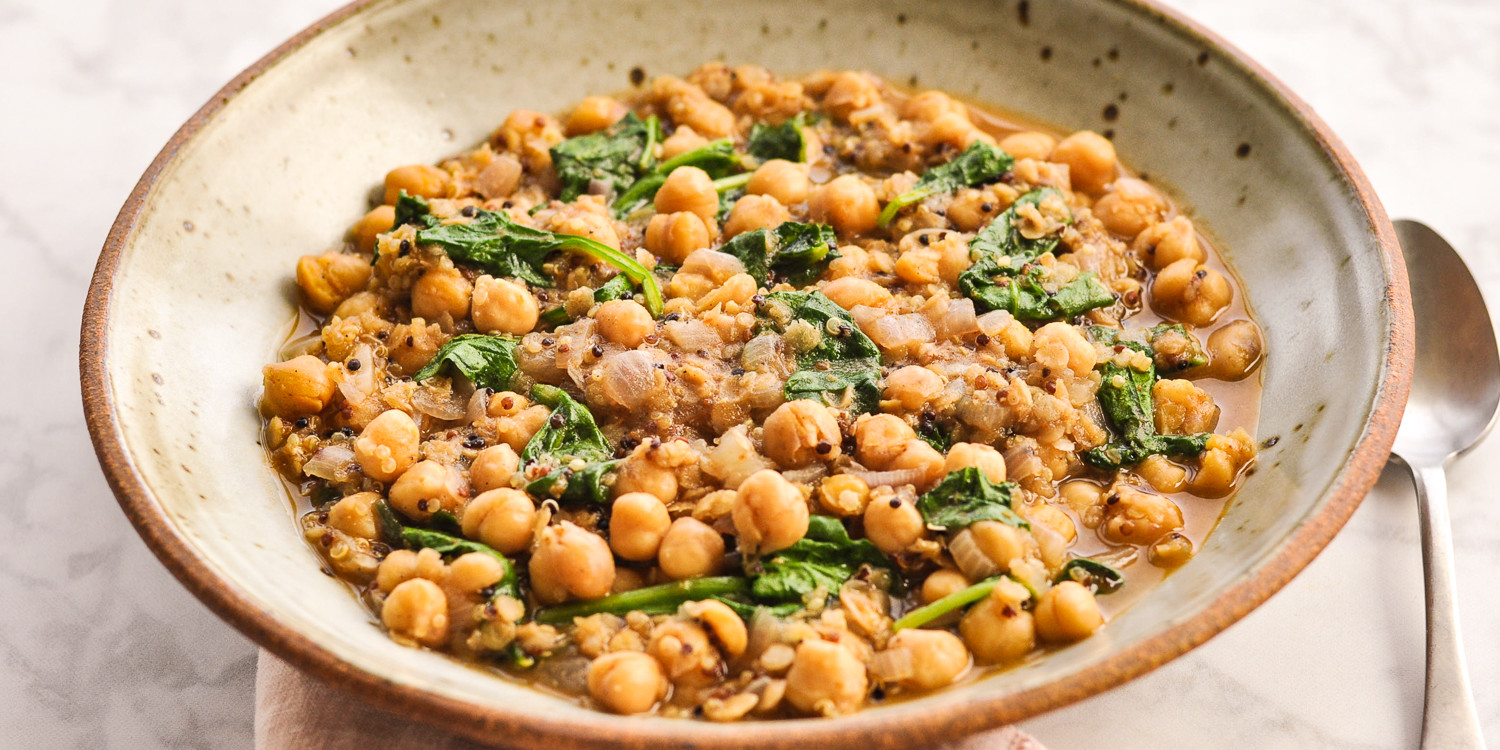 Chickpea & Spinach Soup - Veggiecurean