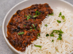 Adzuki Beans With Cilantro and Rice