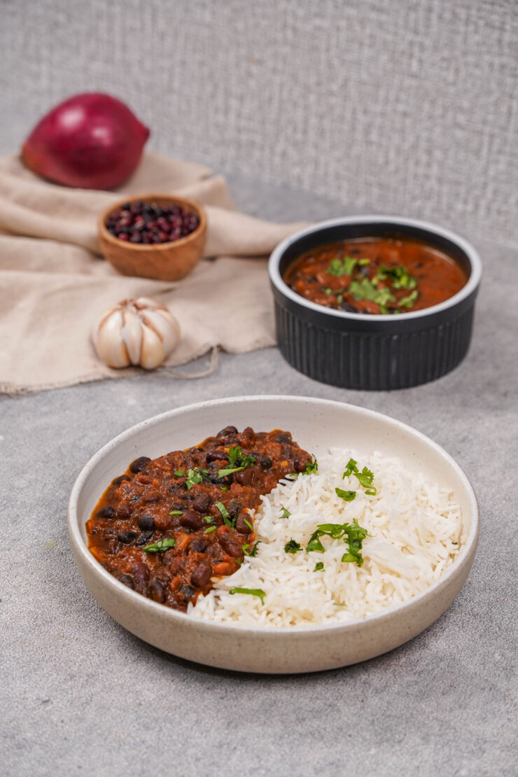 Plated Adzuki Beans With Rice