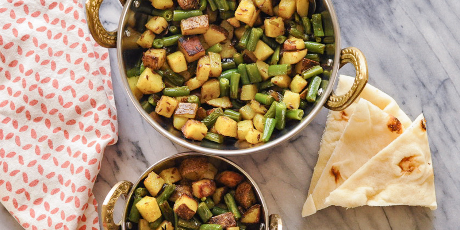 Green Bean & Potato Stir Fry Veggiecurean