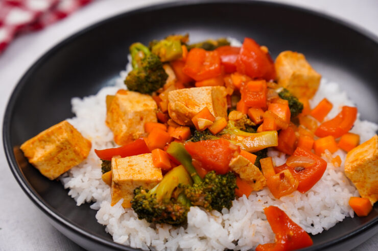 Korean Vegetable Tofu Stir Fry