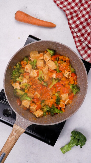 Korean Vegetable Tofu Stir Fry