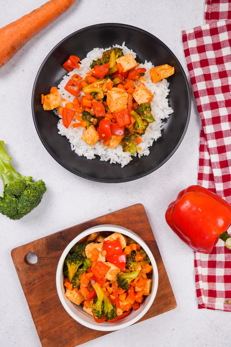 Korean Vegetable Tofu Stir Fry