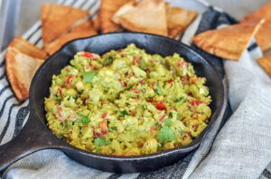 Avocado Dip served with pita chips