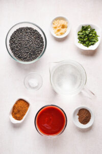 Ingredients to make vegan dal makhani