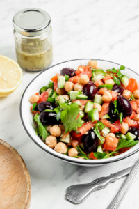 Greek Chickpea Salad with Dressing