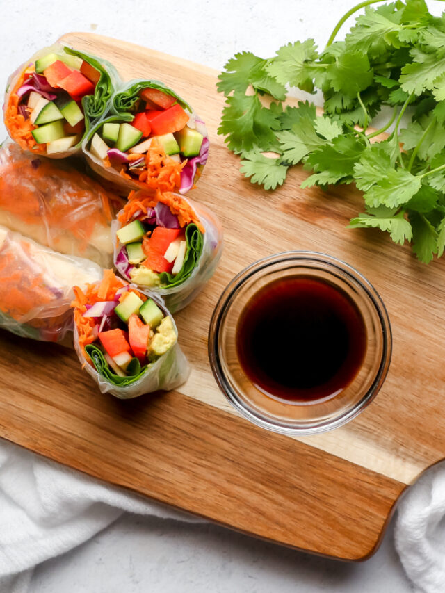 EASY & VEGAN TAKEOUT STYLE SPRING ROLLS